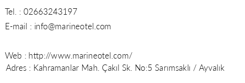 Sarmsakl Marine Otel telefon numaralar, faks, e-mail, posta adresi ve iletiim bilgileri